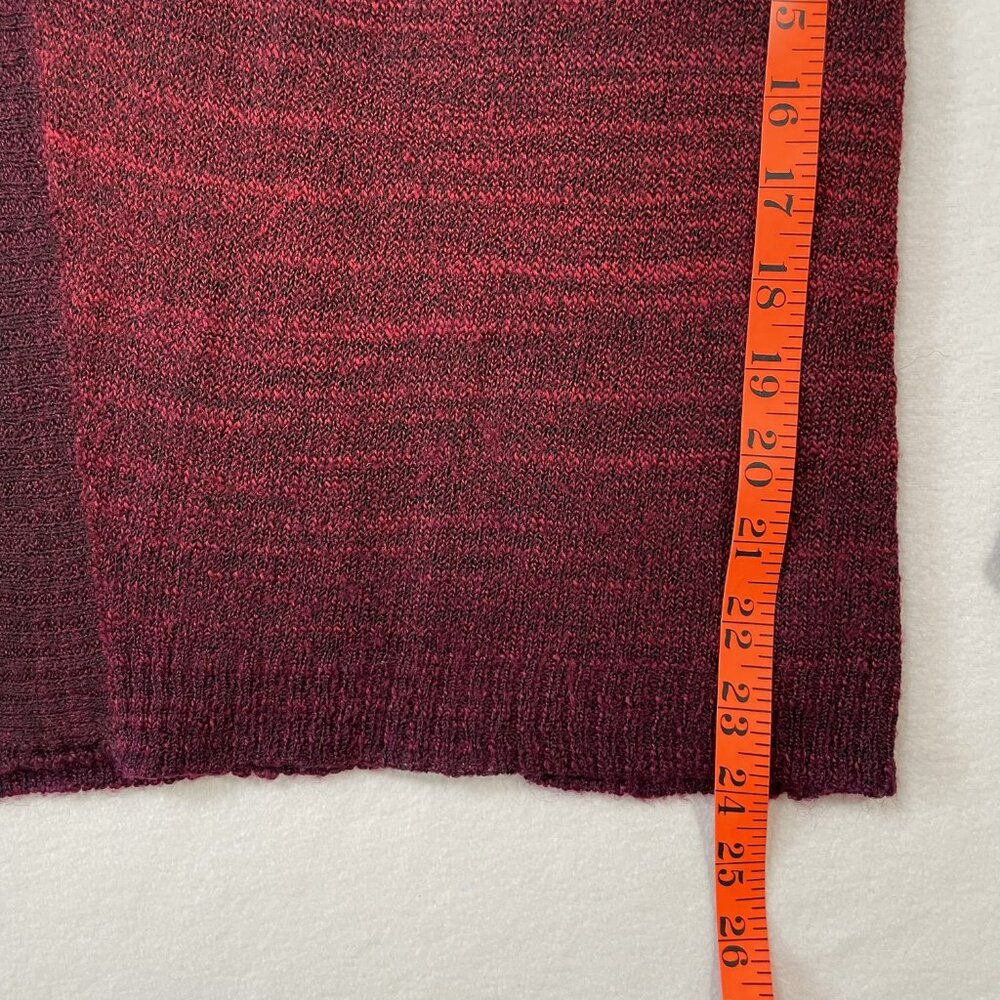 Prana Julien Sweater Ombre Red Size M Yoga Open Back Layering Lightweight - Picture 12 of 16